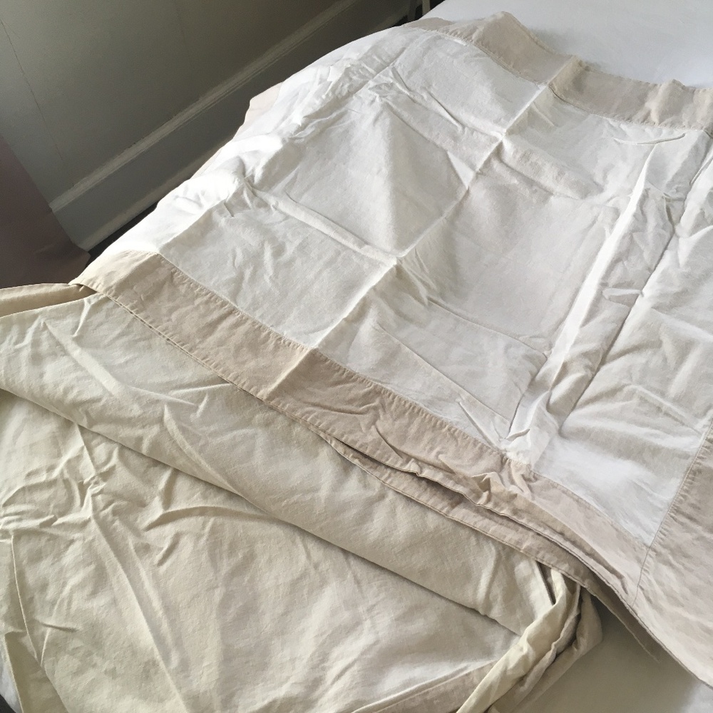 Flax and linen duvet cover with shams